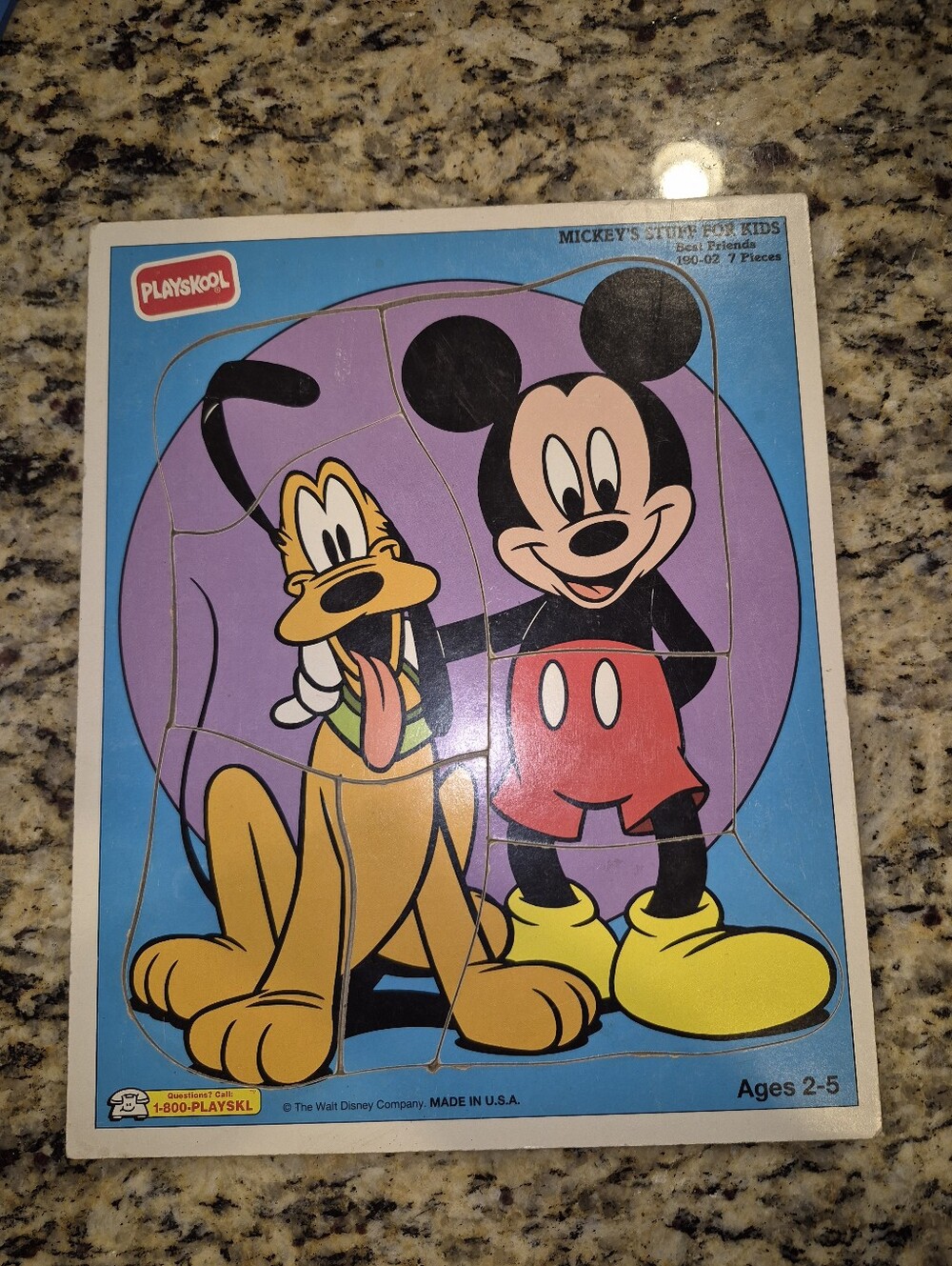 Vintage Mickey & Pluto Kids Puzzl